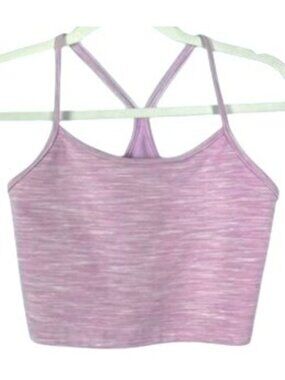 Aerie OFFLINE Hugger Longline Sports Bra Medium Purple Space Dye Racerback